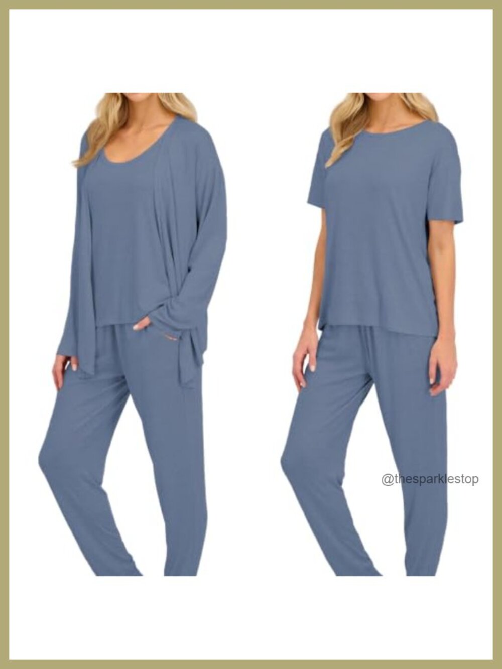 Women's 4-Piece Pajama Set Soft Knit Loungewear